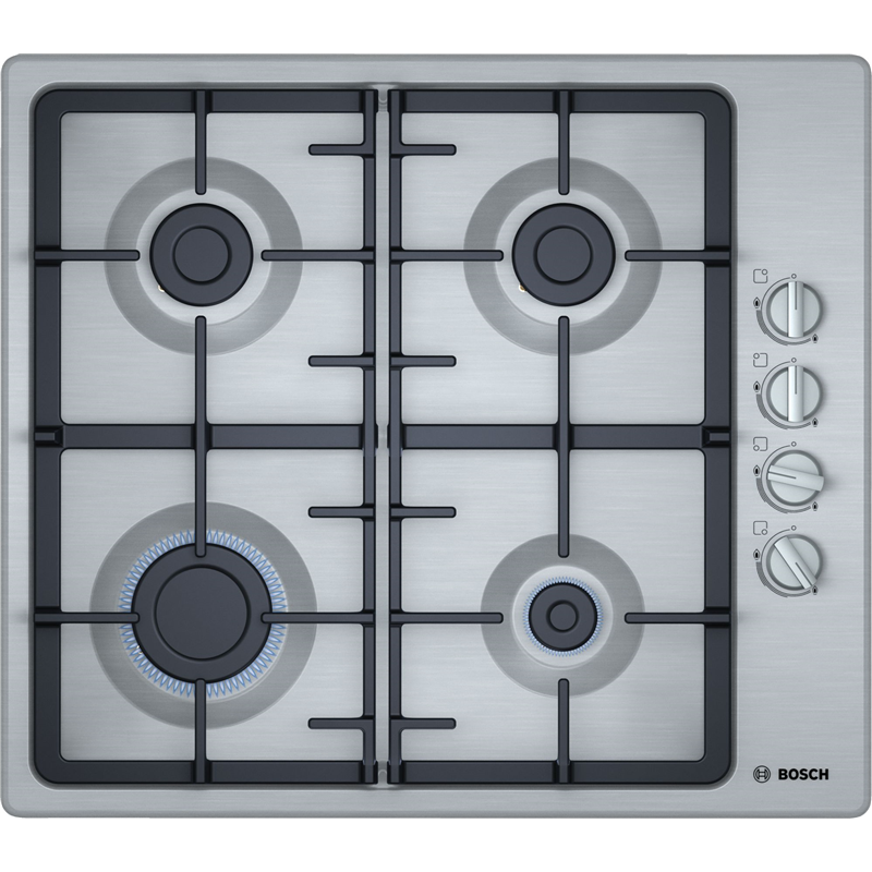 Изображение товара Газовая варочная панель Bosch PBP6C5B93R 58 см 4 конфорки цвет серебряный