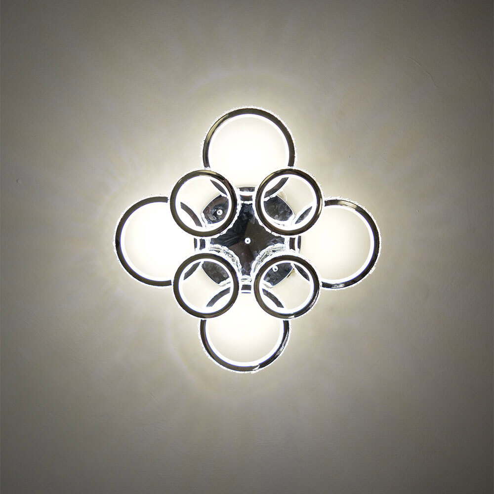 Изображение товара Люстра потолочная Safilight 6097-8 с пультом управление для 35 м² серебристая