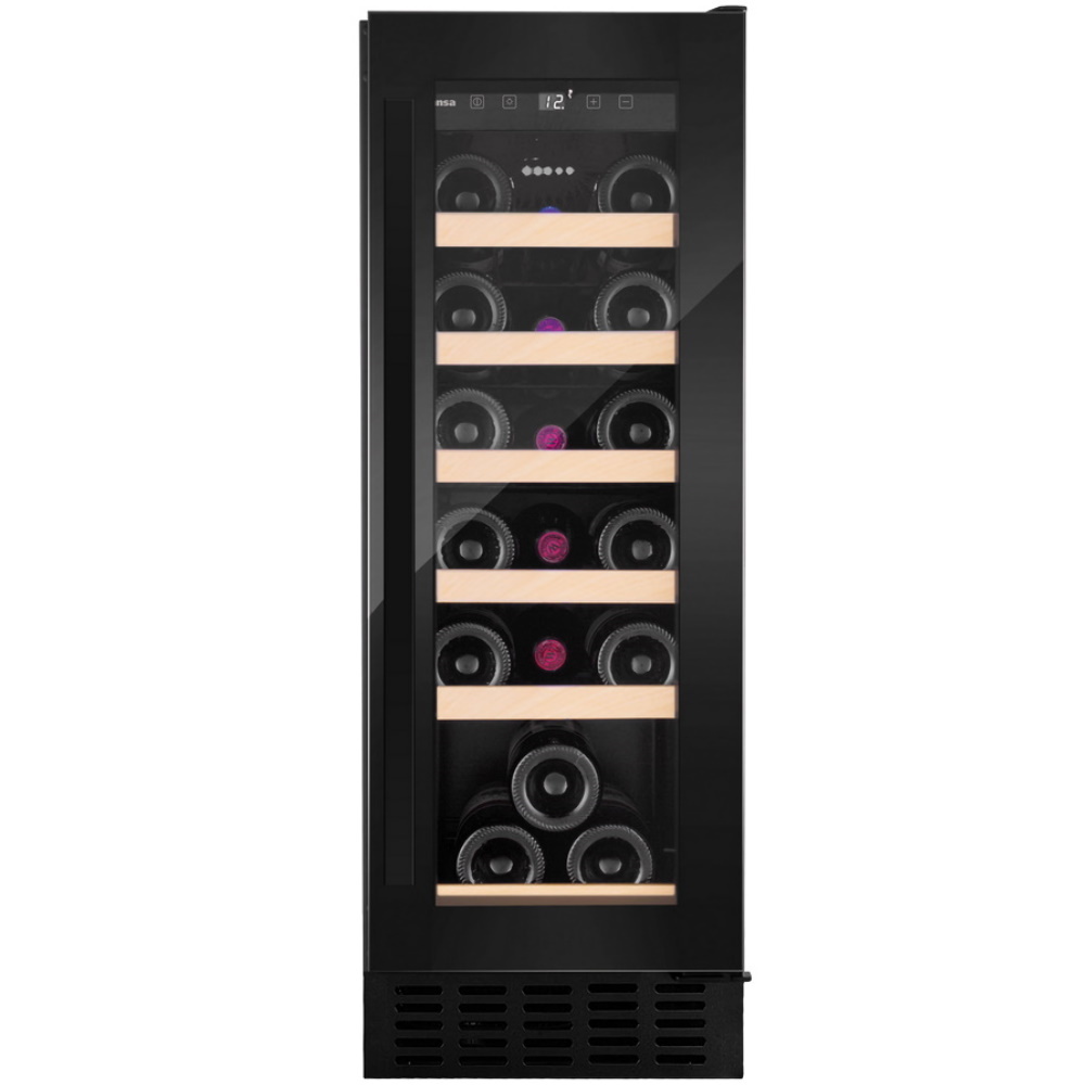 Изображение товара Винный шкаф Hansa FWC30191B на 19 бутылок черный стильное хранение вина