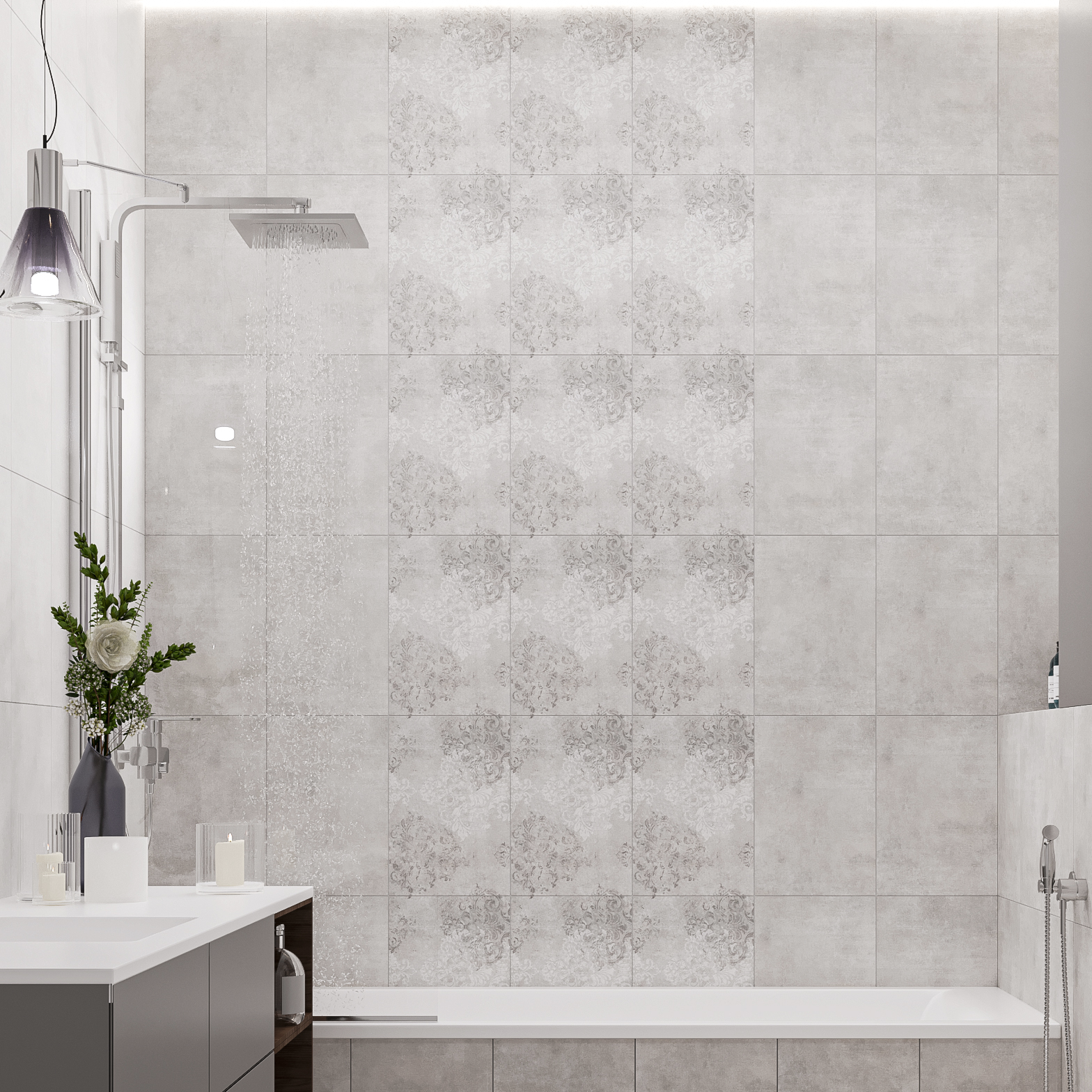 Изображение товара Плитка настенная Culto Lumino 27x40 см матовая серого цвета, 1.08 м²