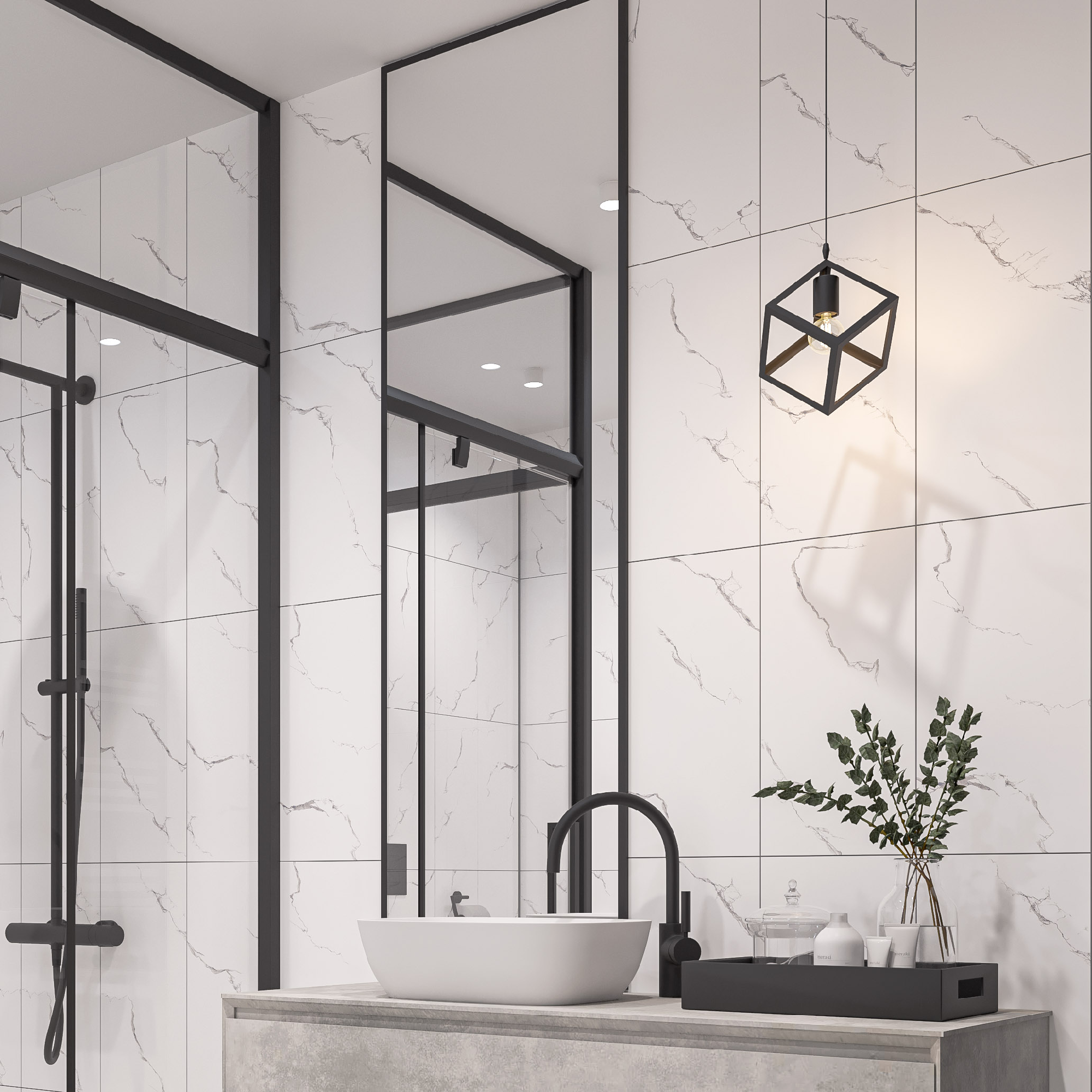 Изображение товара Плитка настенная Euroceramica Calacatta Light 25x50 см 1 м² глянцевая цвет белый серый