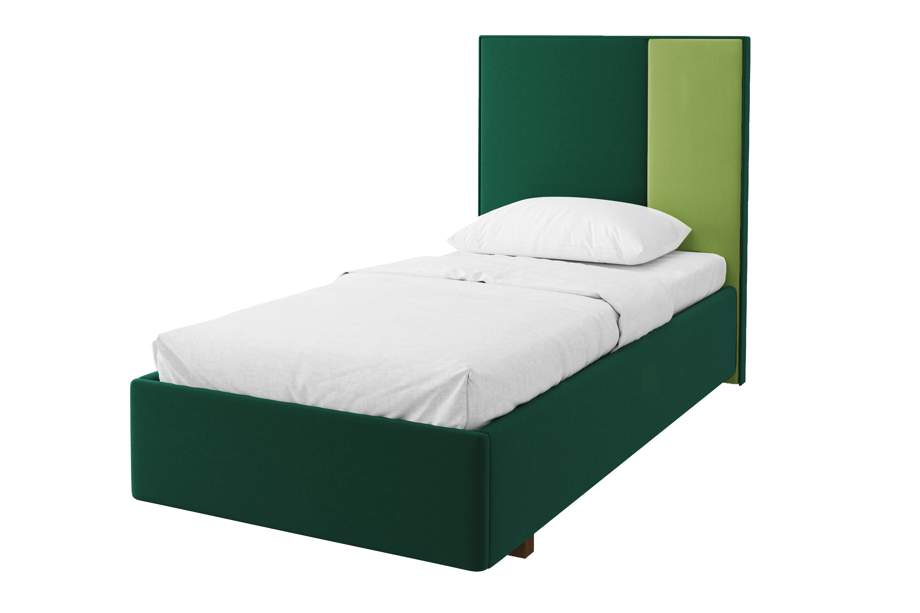 Изображение товара Кровать Costa Джордан 100x190 см ДСП цвет зеленый/светло-зеленый