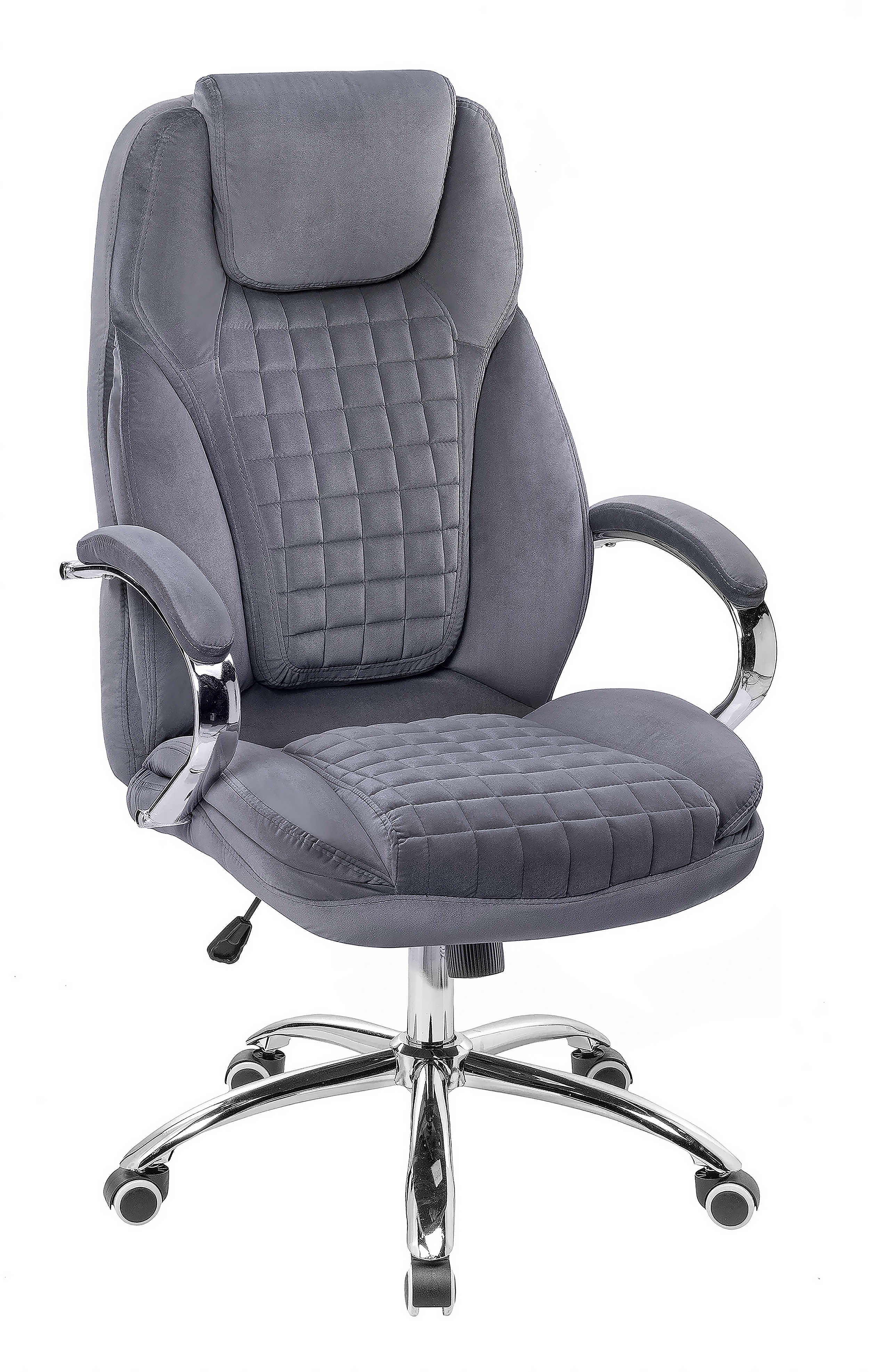 Изображение товара Офисное кресло Woodville Herd темно-серого цвета со встроенным механизмом и подголовником