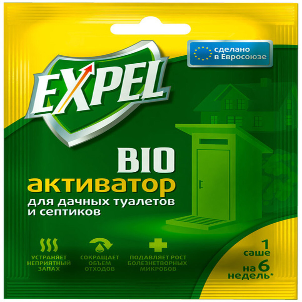 Изображение товара Биоактиватор Expel для дачных туалетов и септиков саше Изображение товара Биоактиватор Expel для дачных туалетов и септиков саше