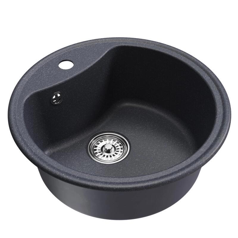 Изображение товара Врезная мойка из искусственного мрамора Mixline ML-GM09 51x51 черный антрацит