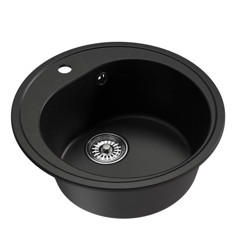 Изображение товара Врезная мойка из искусственного мрамора Mixline ML-GM11 50x50 черный