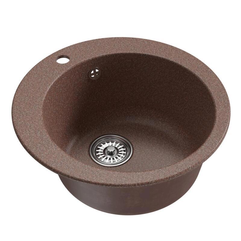 Изображение товара Врезная кухонная мойка Mixline ML-GM13 из искусственного камня 49.5x49.5 терракота