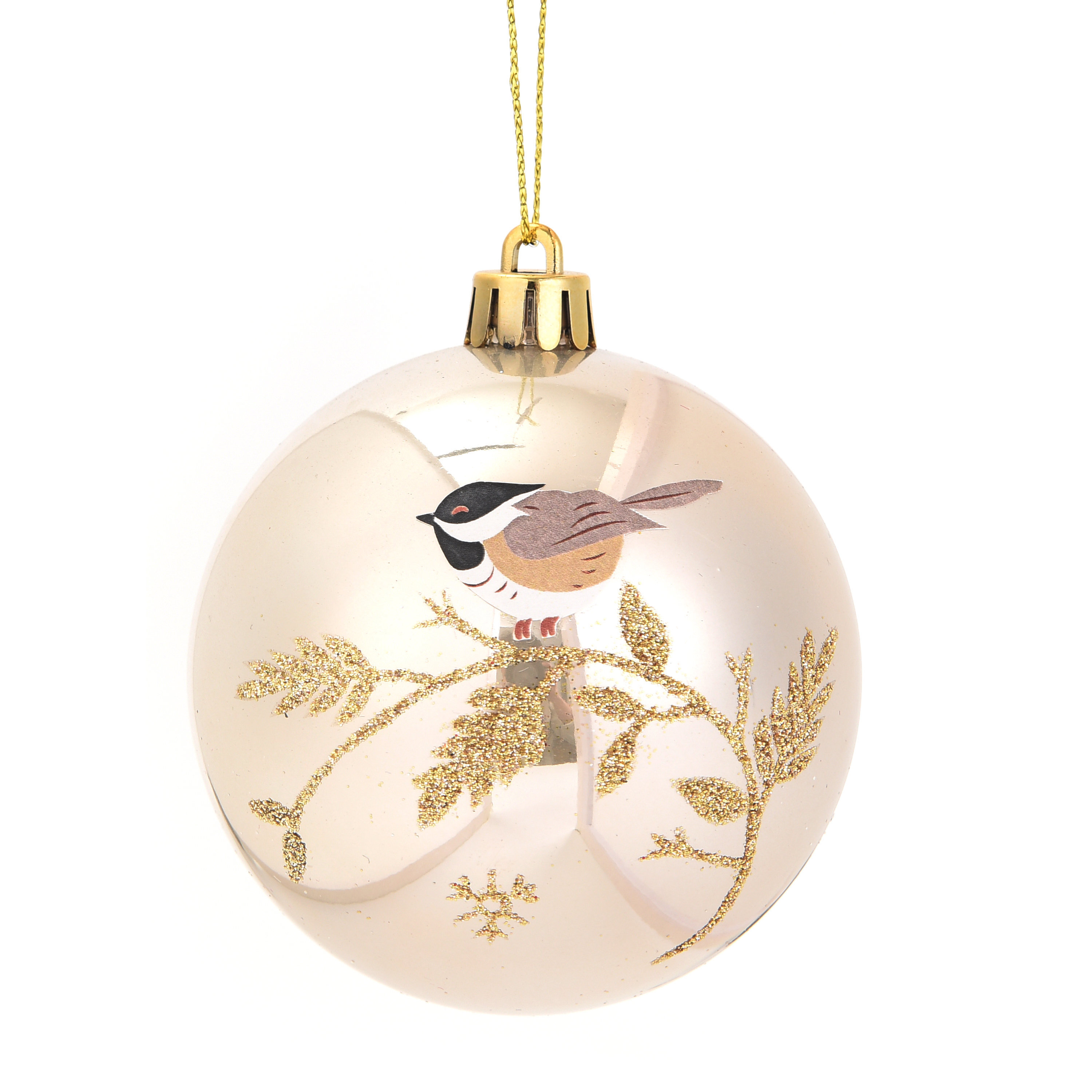 Изображение товара Елочное украшение Шар с узором Christmas ø7.8 см пластик цвет золотой