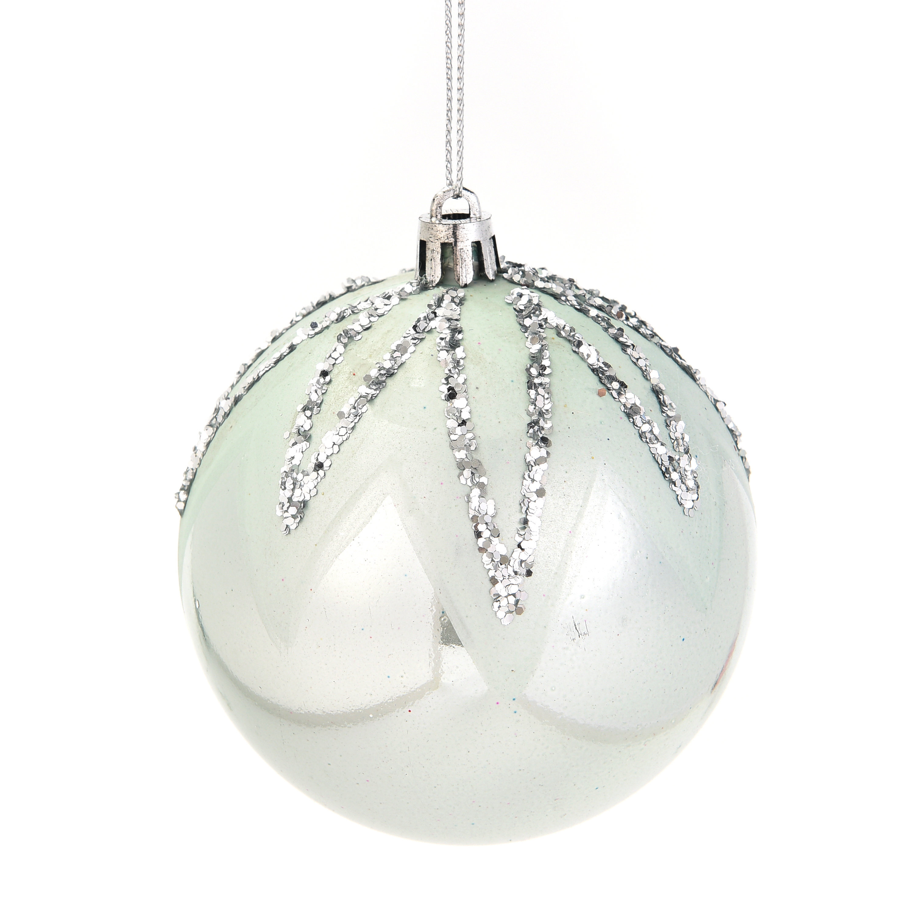 Изображение товара Елочное украшение Шар с узором Christmas ø7.8 см пластик цвет синий