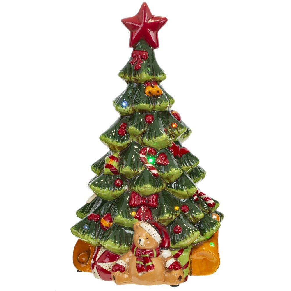 Изображение товара Фигурка декоративная для дома 9 светодиодов h36.5 см цвет зеленый