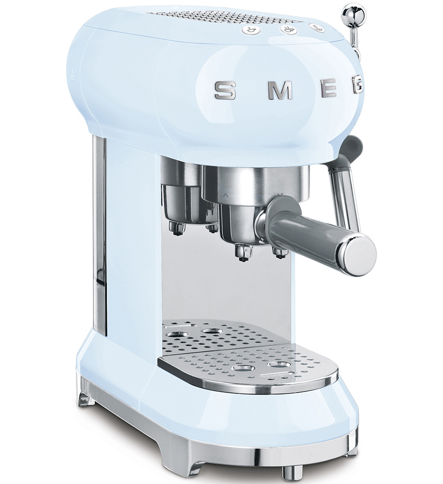 Изображение товара Рожковая кофеварка Smeg ECF01PBEU 14.9x33x32.9 см цвет голубой