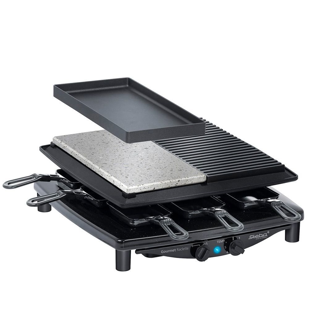 Изображение товара Раклетница Steba Rc 4 plus delux 1450 Вт антипригарная пластина натуральный камень