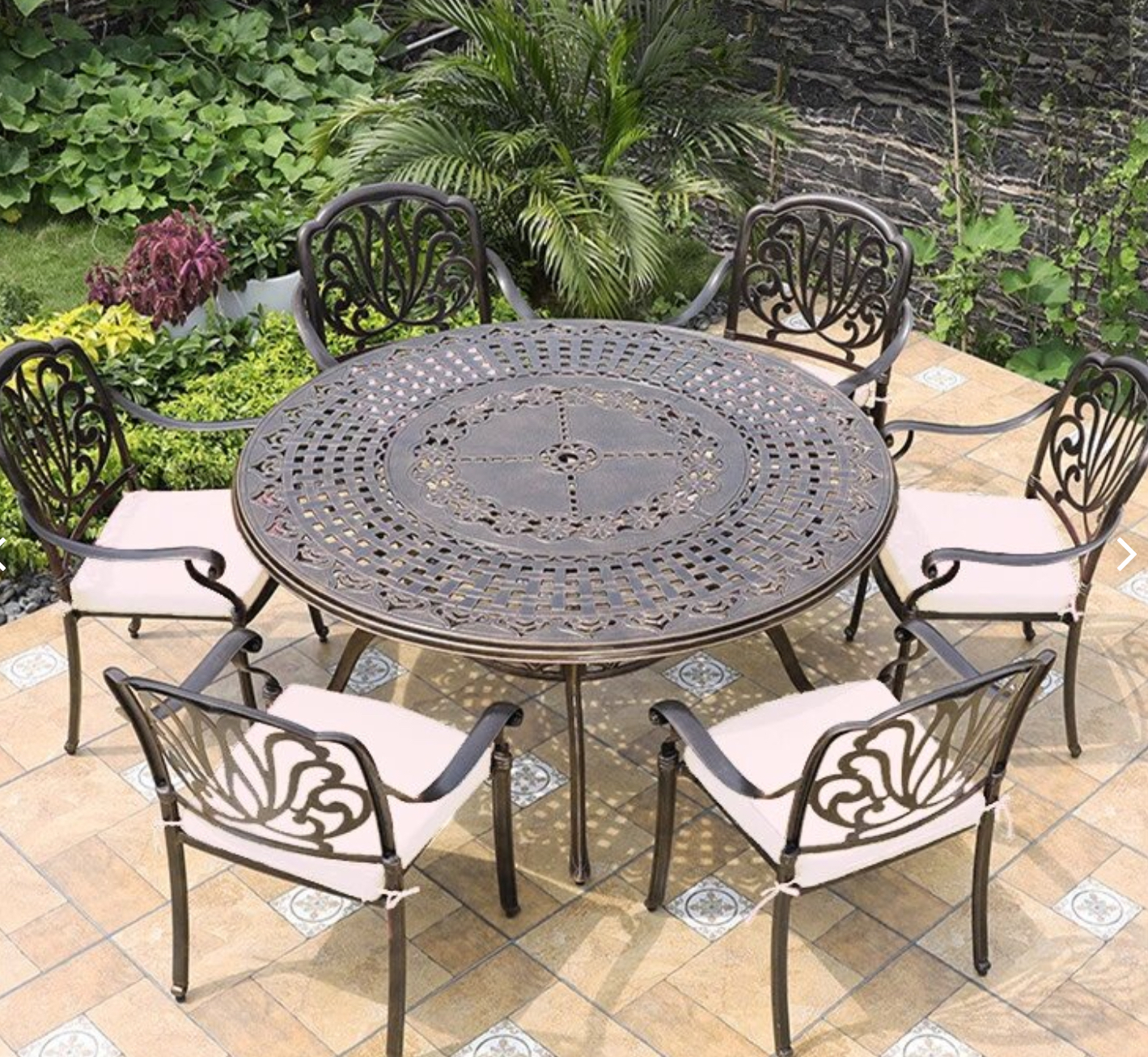 Изображение товара Садовая мебель для обеда Xiatuyou ALU-9114T-B/9002CL из литого алюминия