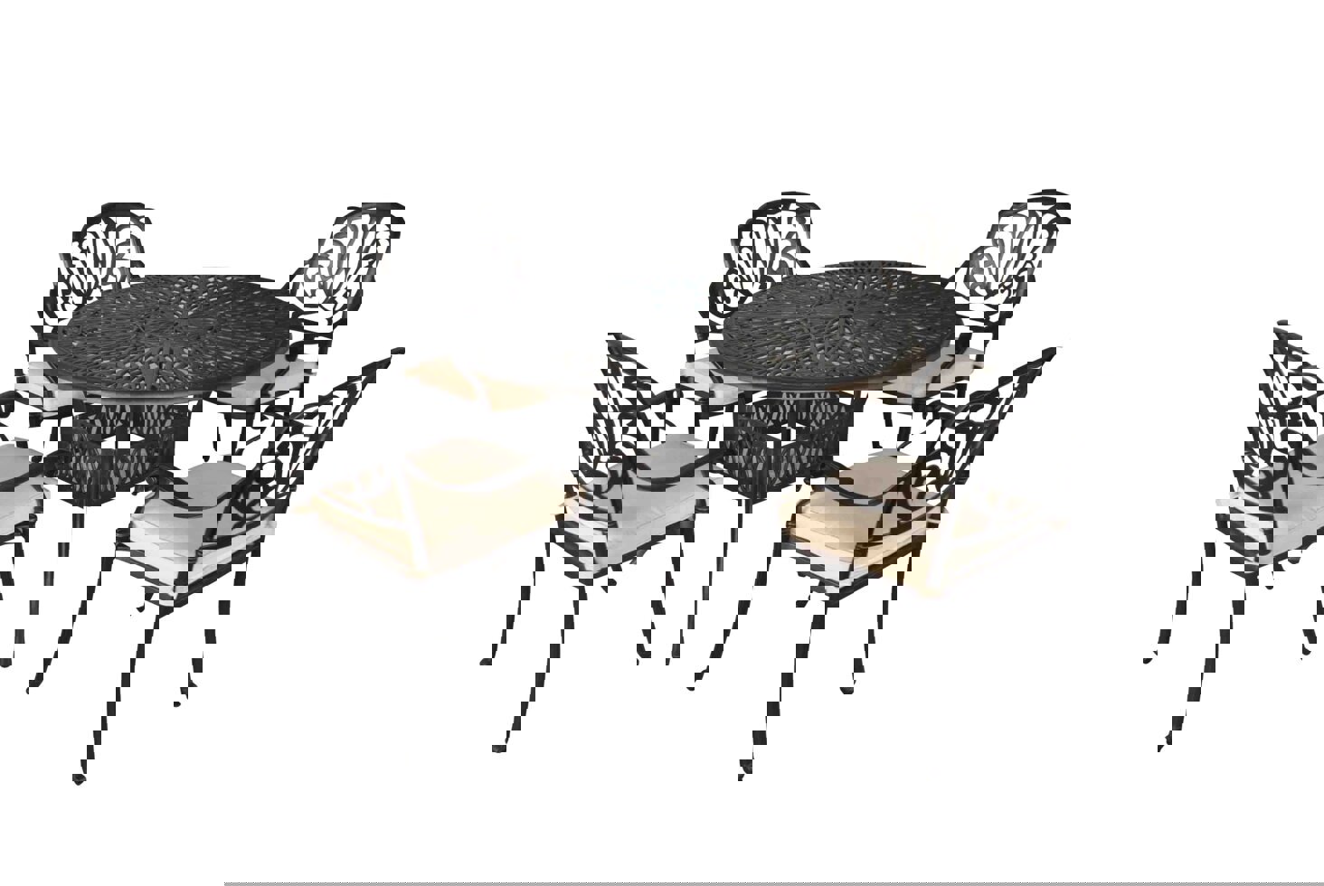 Изображение товара Садовая мебель для обеда Xiatuyou RDT-054.1/RCC-054/4 из алюминия на 4-6 человек