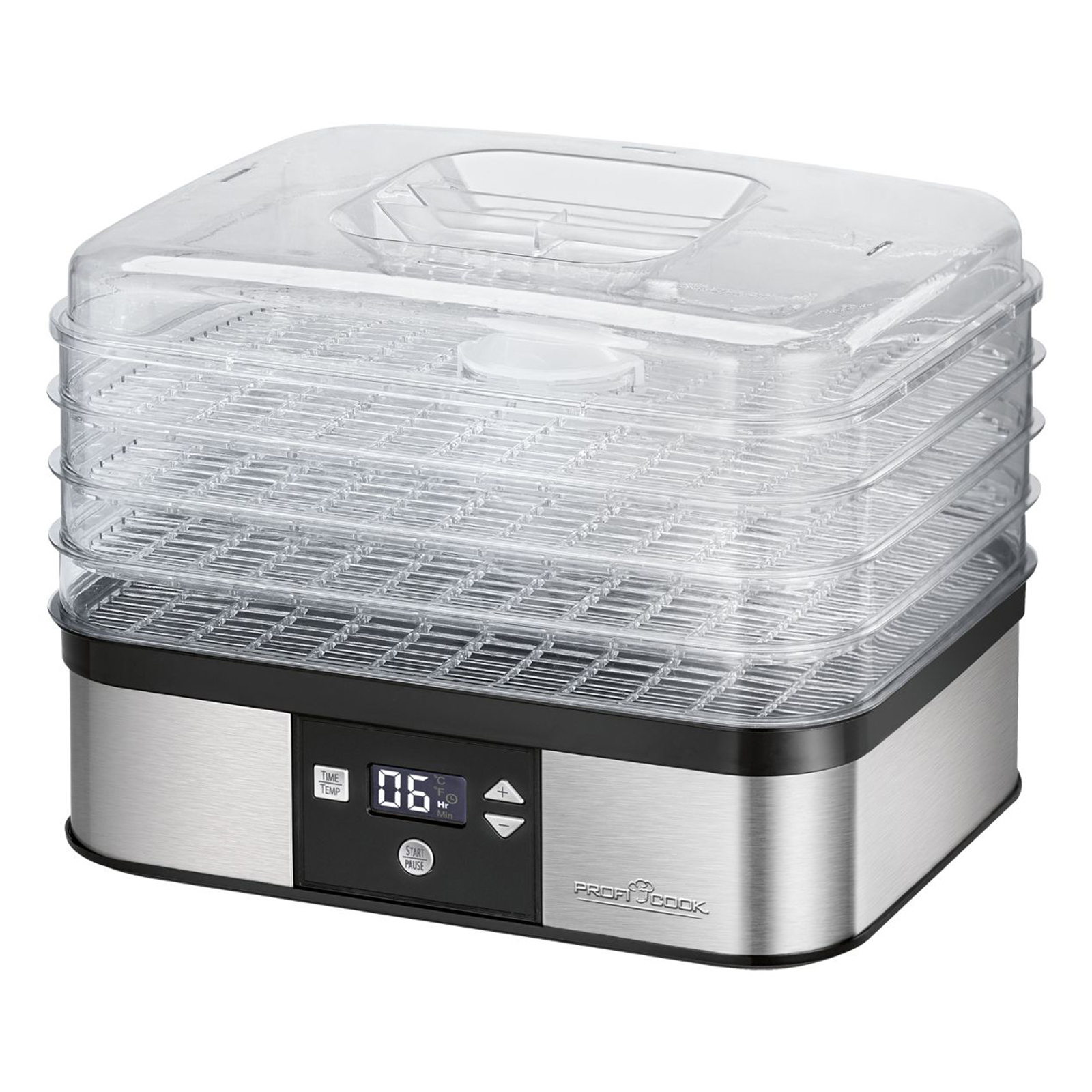 Изображение товара Сушилка для овощей и фруктов Profi Cook PC-DR 1116 350 Вт 4 яруса цвет нержавеющая сталь