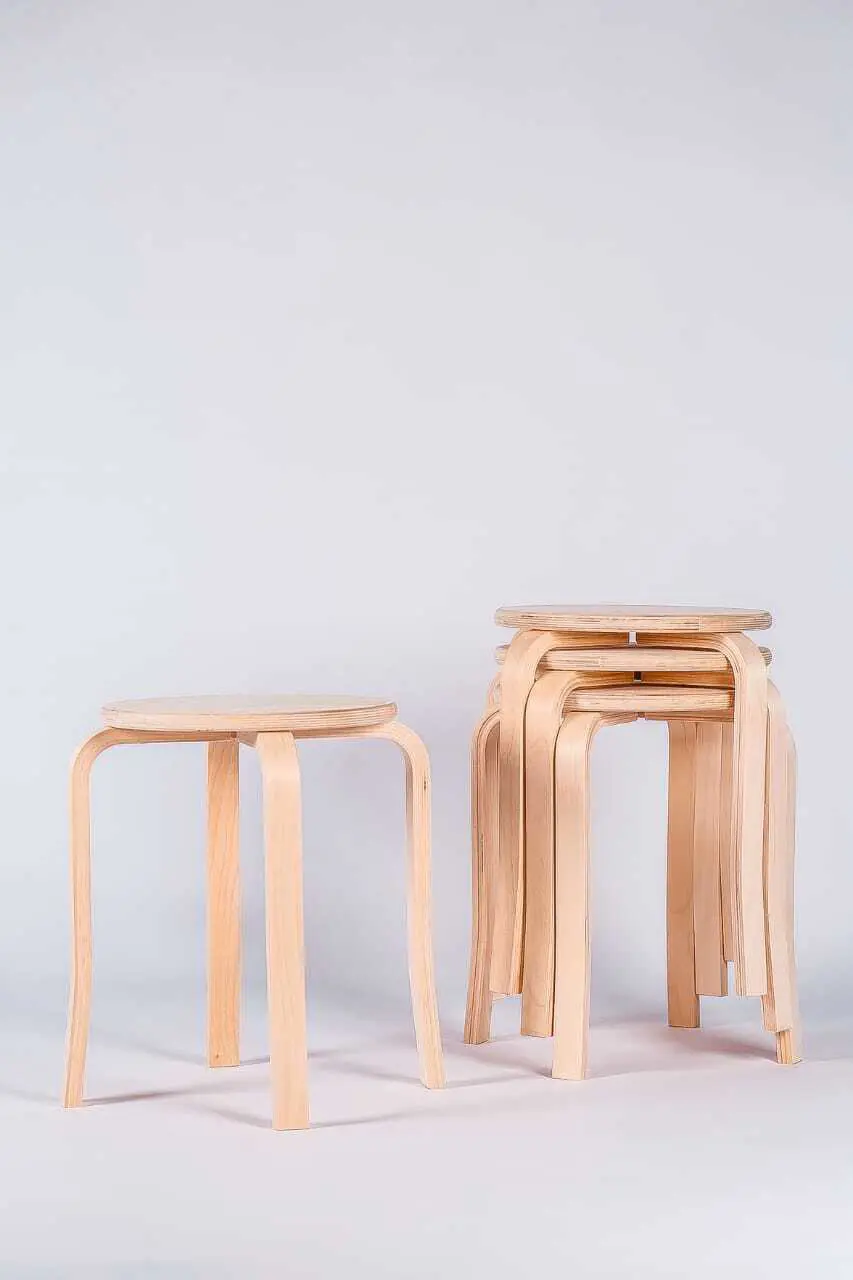 Табурет 43x45x43 см дерево цвет натуральный
