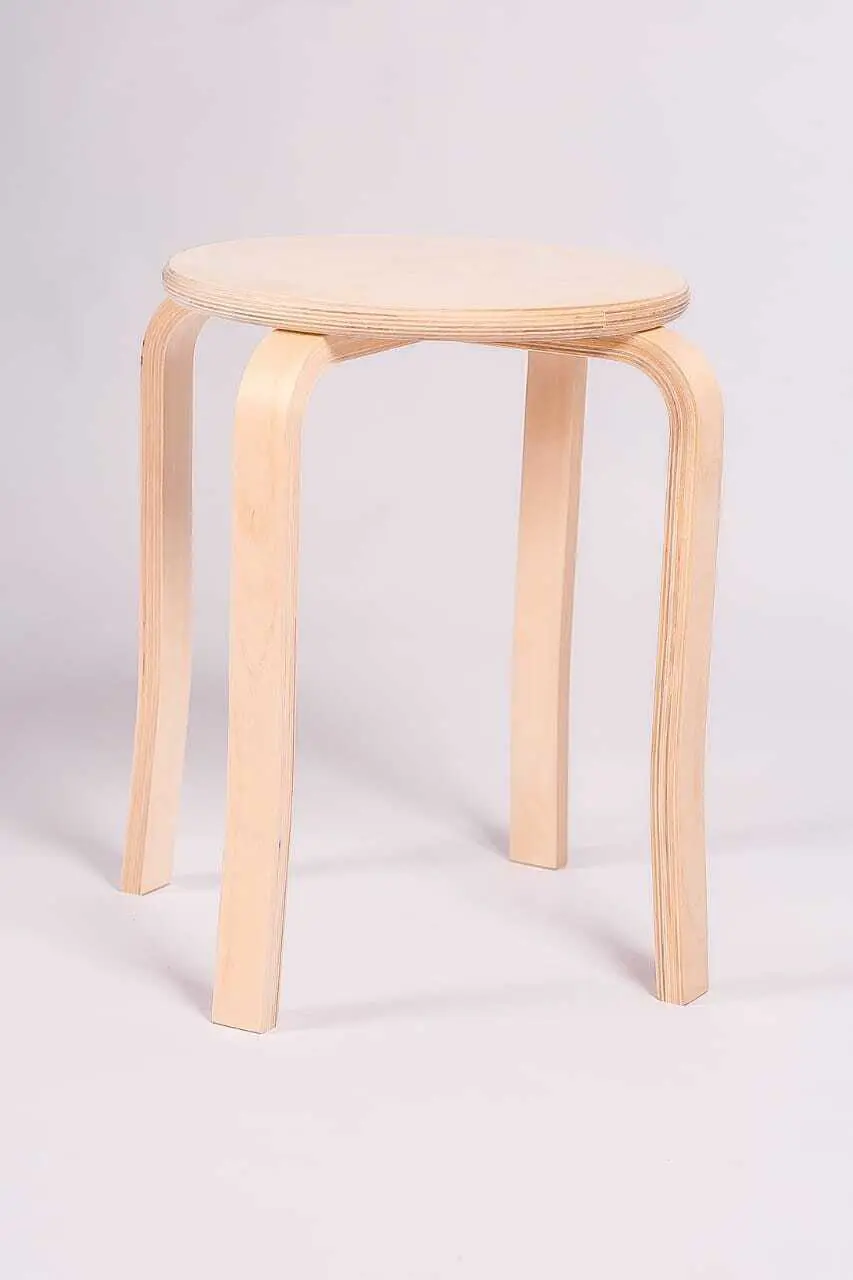 Табурет 43x45x43 см дерево цвет натуральный - 2
