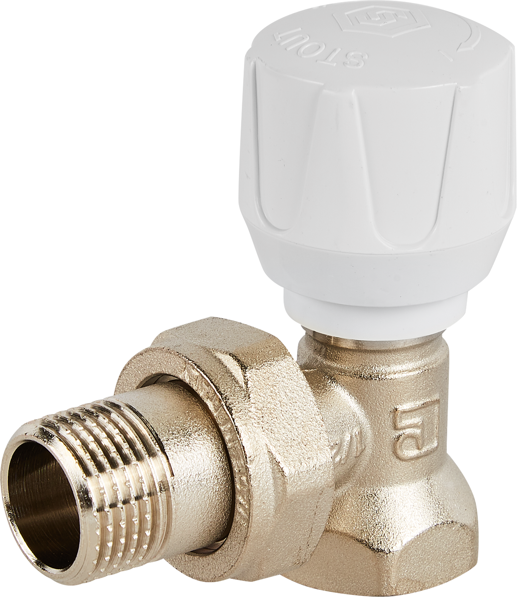 Изображение товара Клапан для радиатора угловой 1/2 дюйма из никелированной латуни Италия