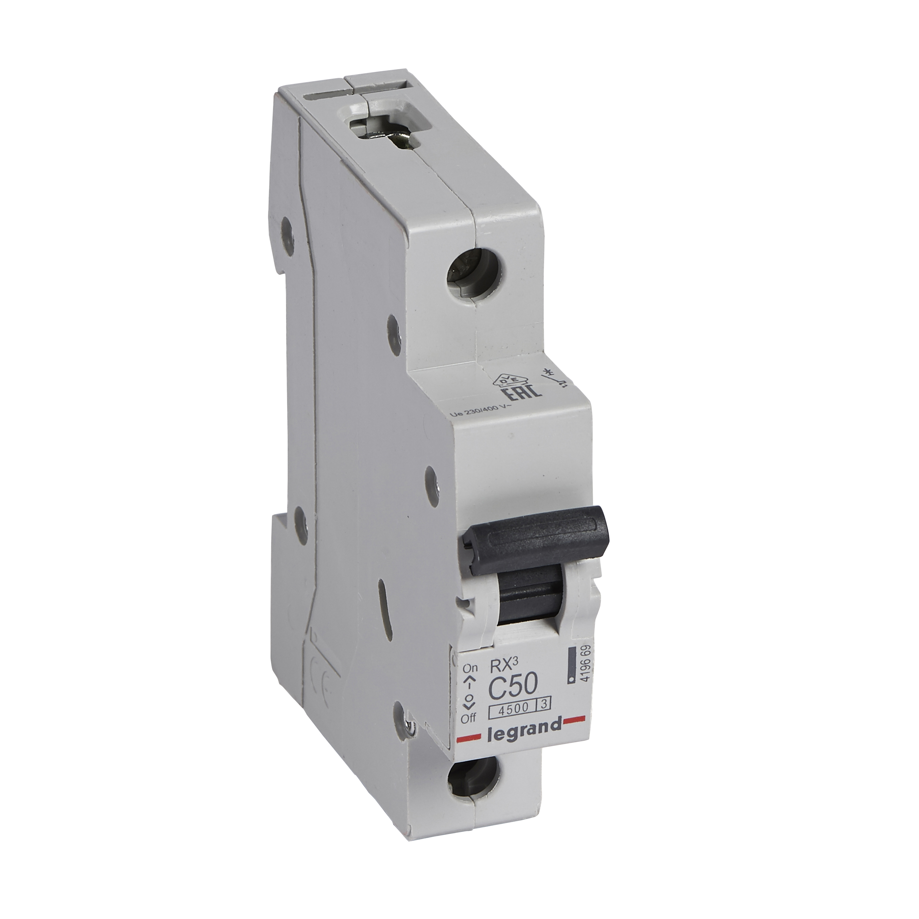 Изображение товара Автоматический выключатель Legrand RX3 1P C50 А 4.5 кА