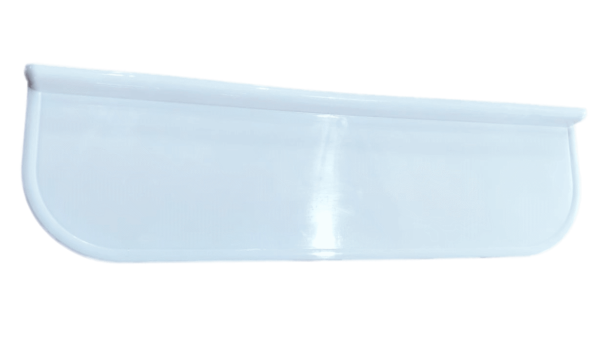 Изображение товара Полка для ванной комнаты Prime из пластика белая прямой формы универсальная