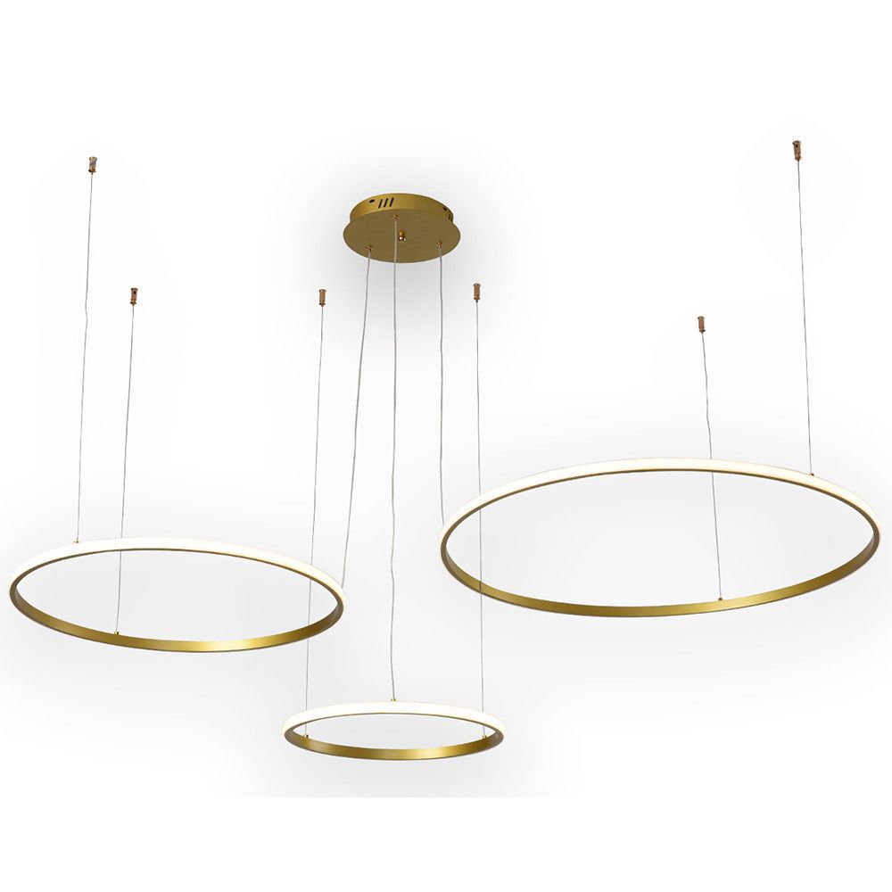 Изображение товара Подвесная светодиодная люстра Kink Light Top 5.3 м² Золотая стиль хай-тек