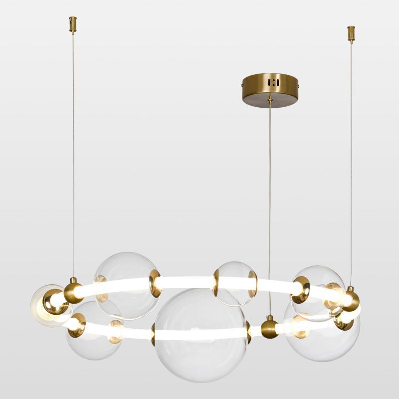 Изображение товара Люстра подвесная светодиодная Lussole Concord lsp 7020 модерн бронза белый акрил