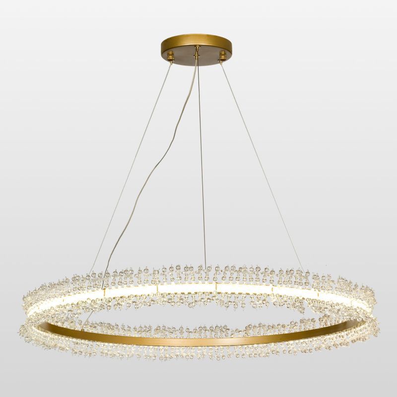 Изображение товара Люстра подвесная светодиодная Lussole Bibb LSP-8655 65 см золотой стиль модерн