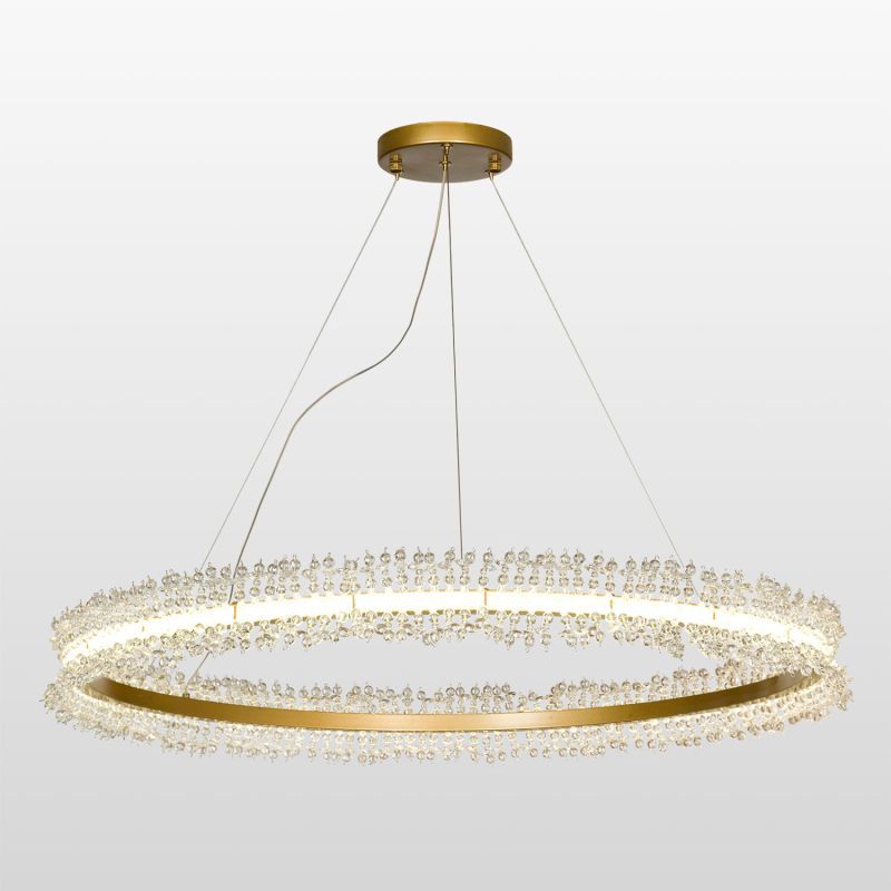 Изображение товара Люстра подвесная светодиодная Lussole Bibb LSP-8656 модерн 85 см золото