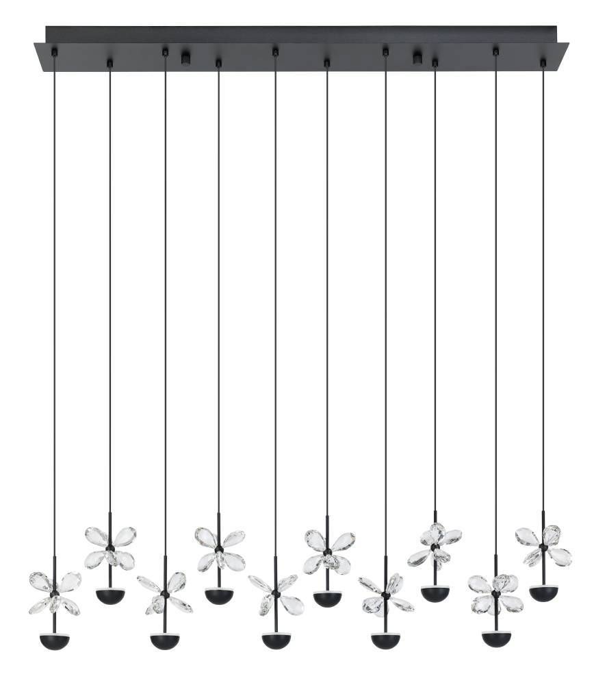 Изображение товара Люстра подвесная светодиодная хрустальная Eglo Pianopoli 2 390307 19.167 м² теплый белый свет цвет черный