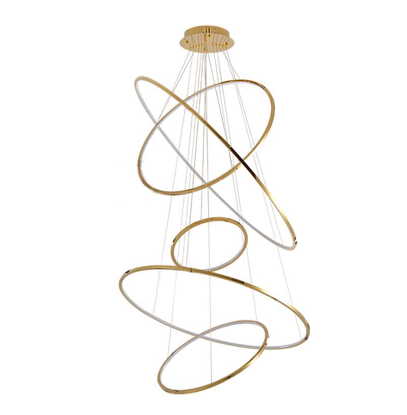 Изображение товара Современный светодиодный подвесной светильник Milosh Tendence 0838cl-245gd золотой