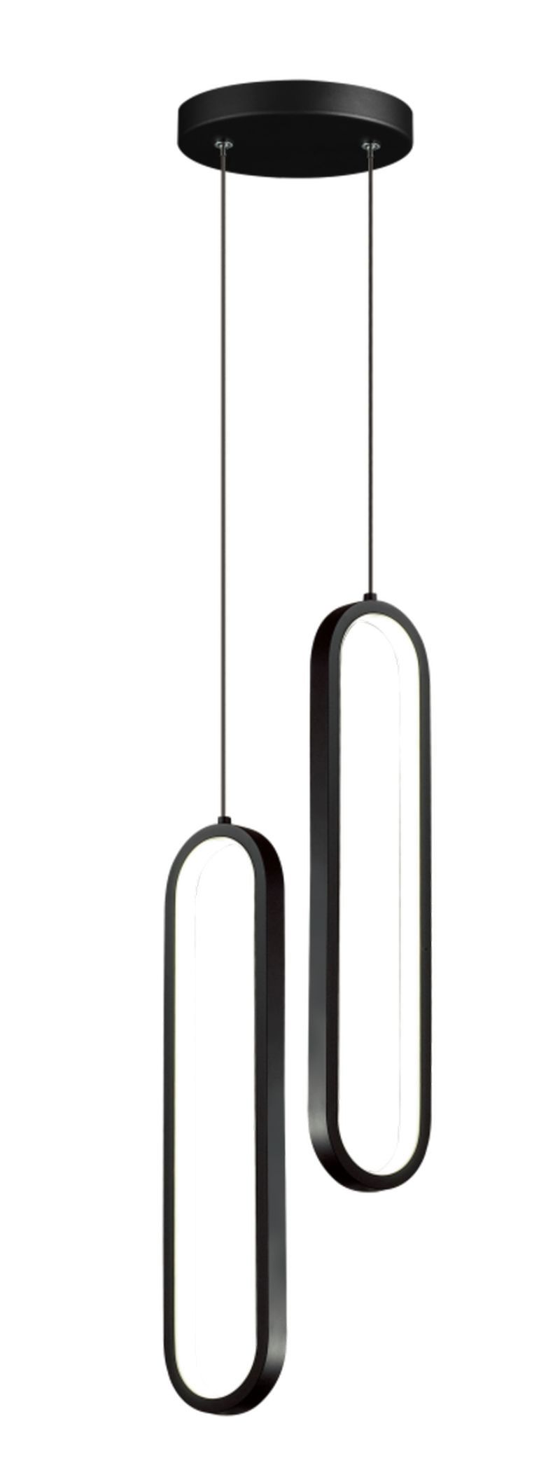 Изображение товара Светильник подвесной светодиодный Milosh tendence Milosh tendence 0878pl-36bk 8 м² теплый белый (желтый) свет цвет черный