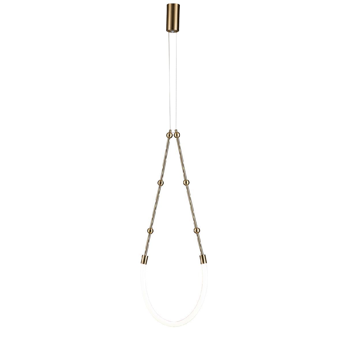 Изображение товара Светильник подвесной светодиодный Indigo Corda 14010/1p brass v000062l 3 м² регулируемый белый свет цвет оранжевый/медный