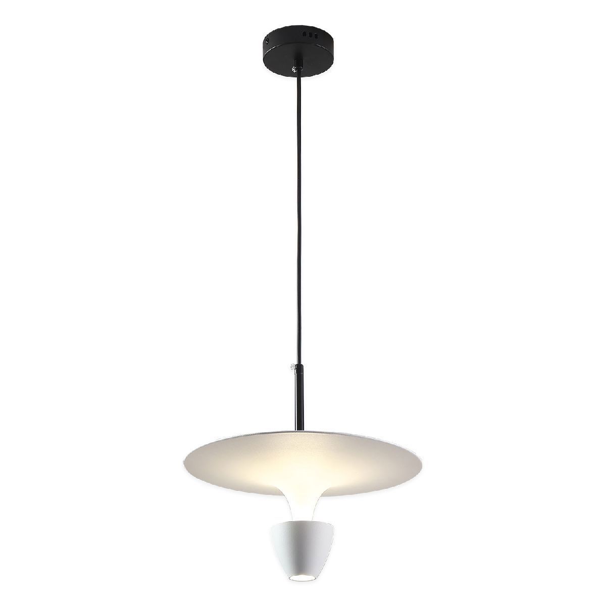 Изображение товара Светильник подвесной светодиодный Lussole Irvine lsp-7080 1 м² нейтральный белый свет цвет черный