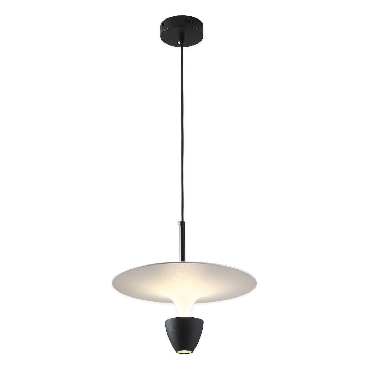 Изображение товара Светильник подвесной светодиодный Lussole Irvine lsp-7079 1 м² нейтральный белый свет цвет черный