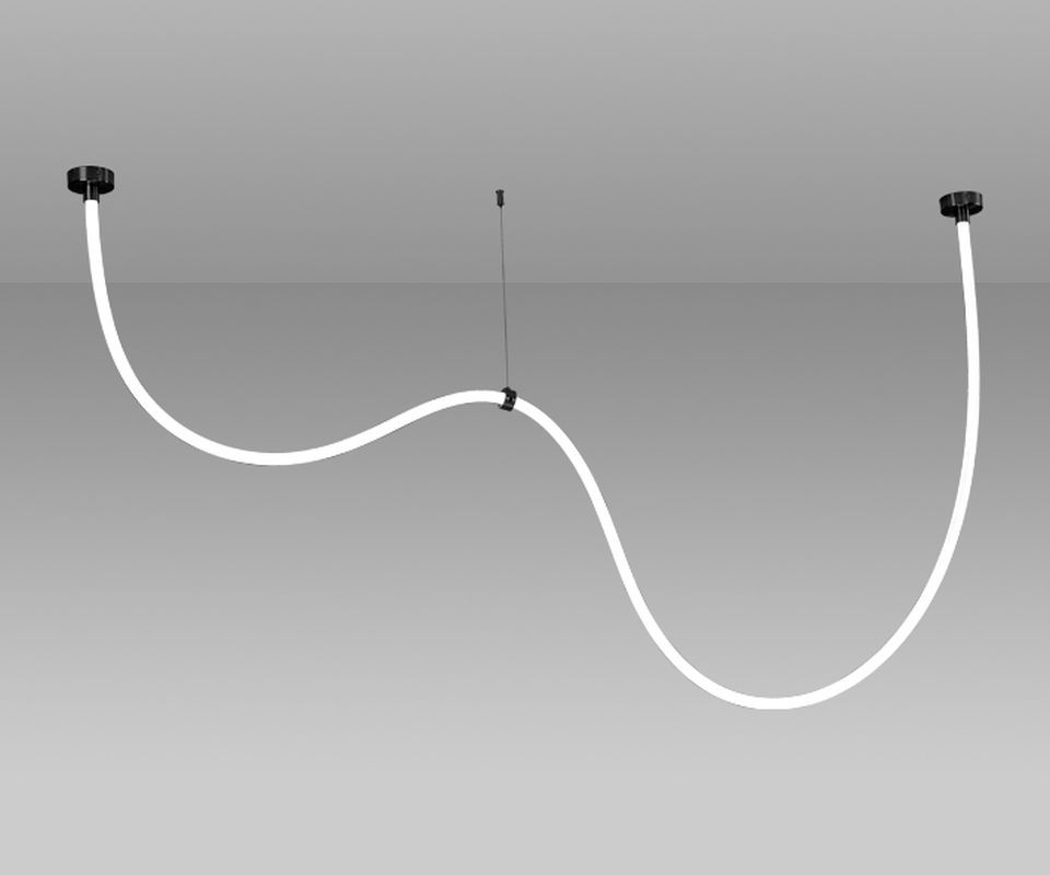 Изображение товара Светильник подвесной светодиодный Kink Light 08031-300.19 6 м² нейтральный белый черный