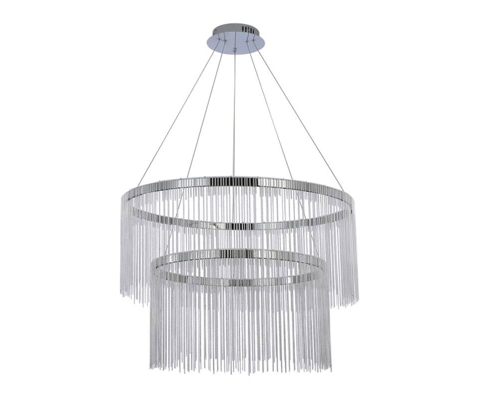 Изображение товара Люстра подвесная светодиодная Kink light Агни 08260-80+60.02 стиль Арт-Деко серебристая