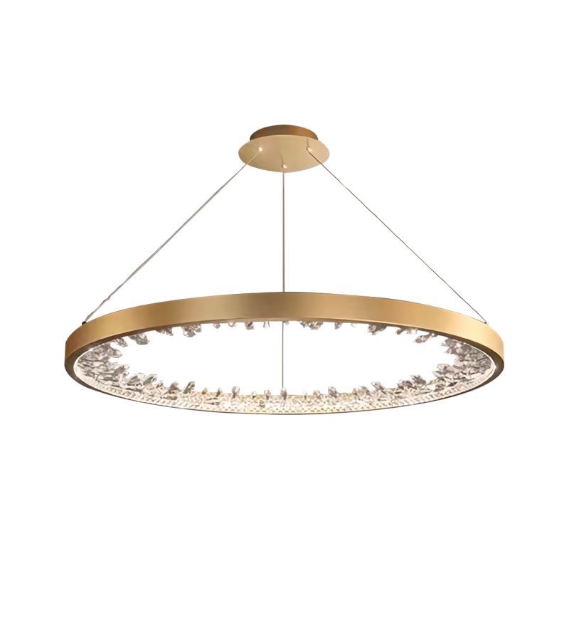 Изображение товара Люстра подвесная светодиодная Kink light Рами 07668-80.36 4.167 м² теплый белый (желтый) свет цвет жёлтый/золотой