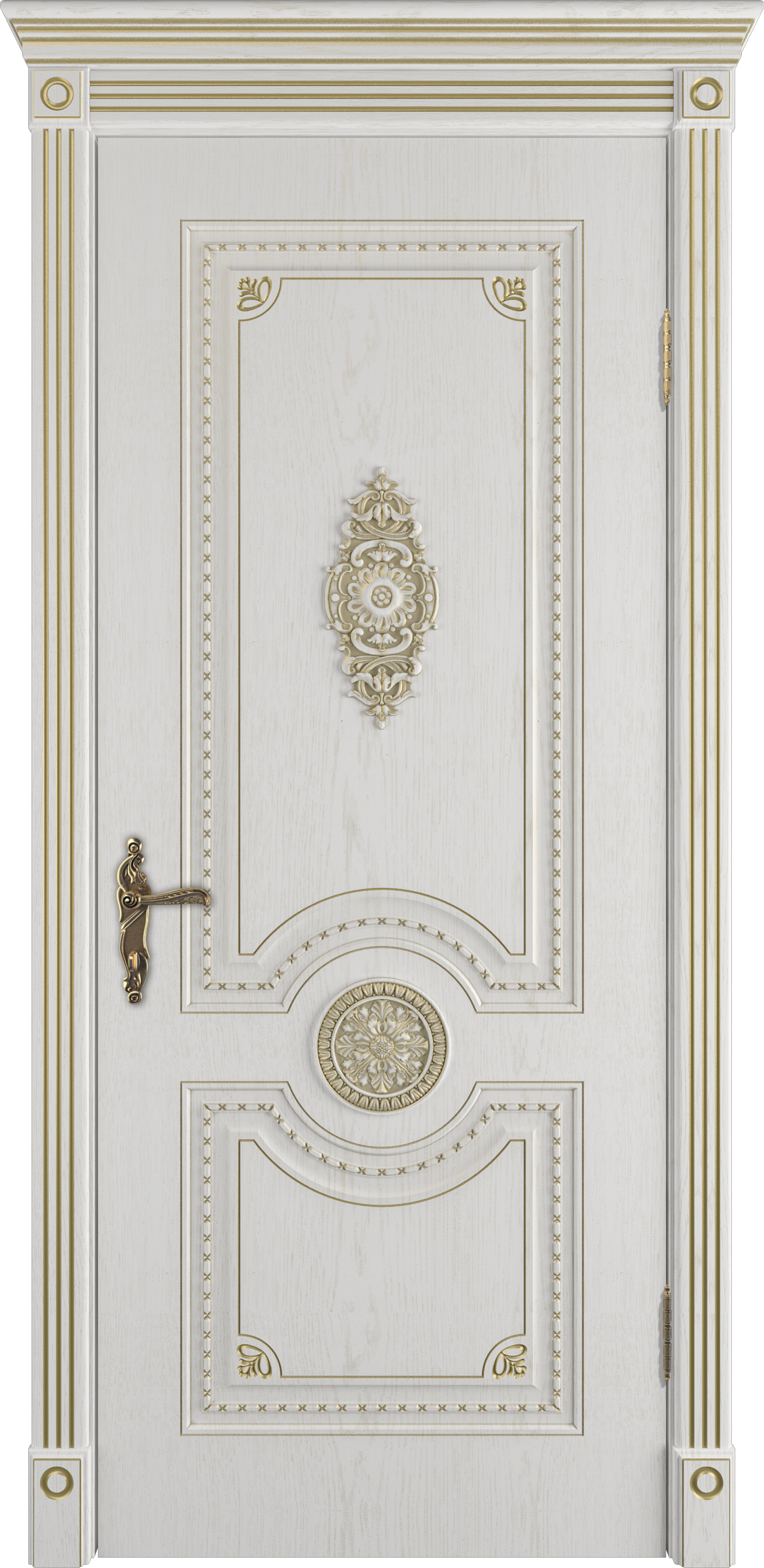 Изображение товара Дверь межкомнатная глухая Грета 70x200 см ПВХ цвет дуб бьянко с замком и петлями