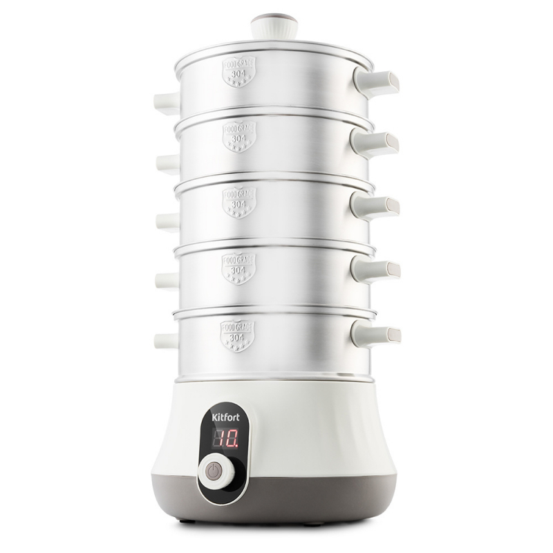 Изображение товара Пароварка 8 л Kitfort КТ-2035 цвет серый