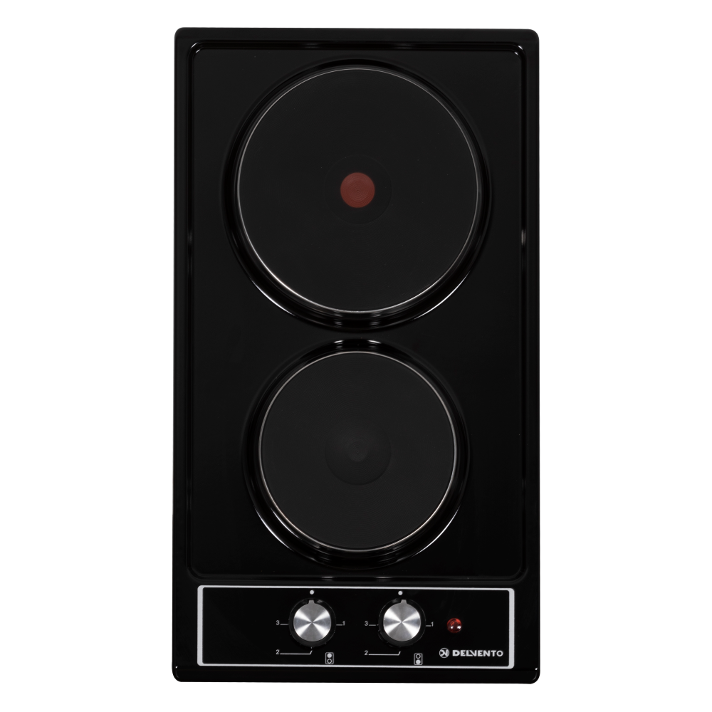 Изображение товара Электрическая варочная панель Delvento V30E02B001 29 см 2 конфорки цвет черный