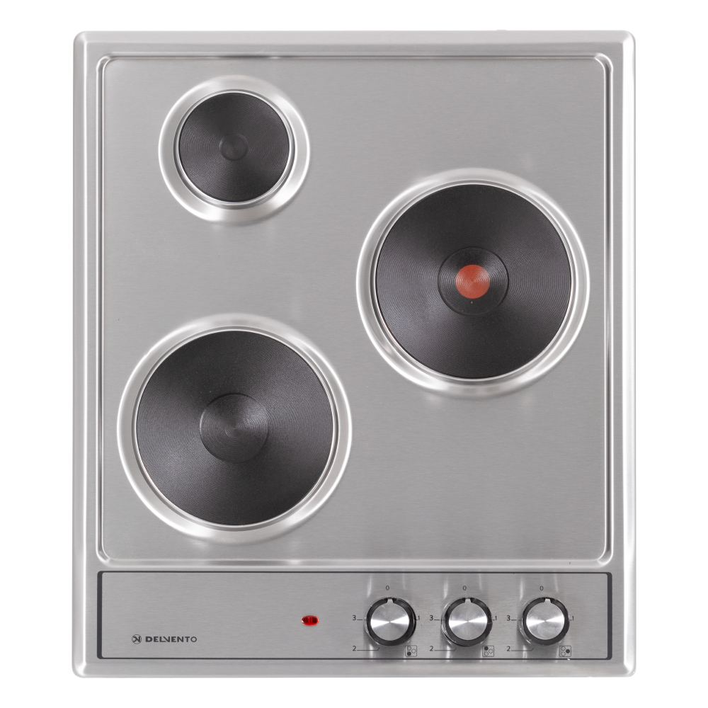 Изображение товара Электрическая варочная панель Delvento V45E03M001 44 см 3 конфорки нержавеющая сталь