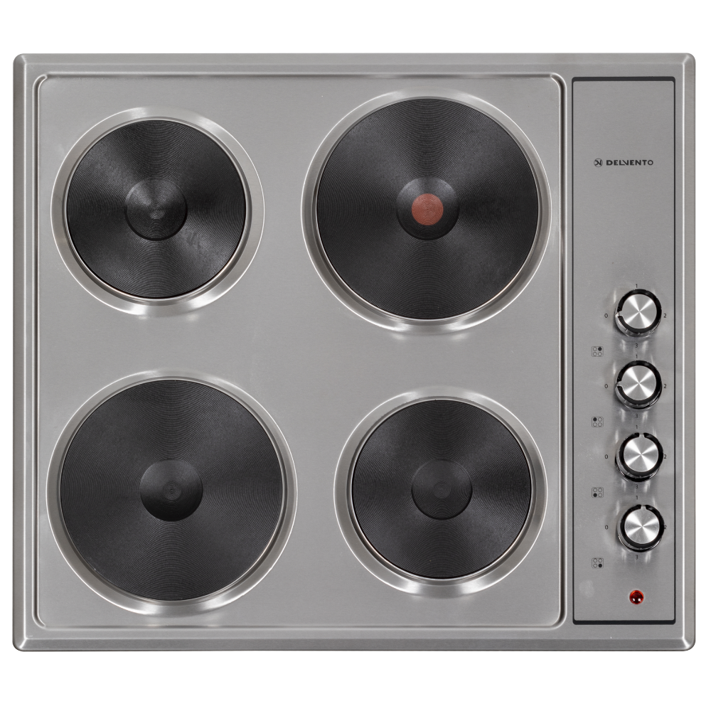 Изображение товара Электрическая варочная панель Delvento V60E04M001 58 см 4 конфорки цвет нержавеющая сталь