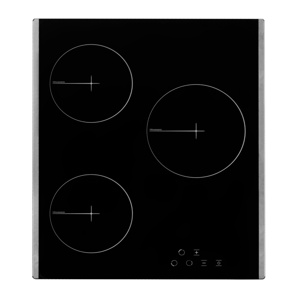 Изображение товара Электрическая варочная панель Delvento V45D13S011 44 см 3 конфорки черное стекло