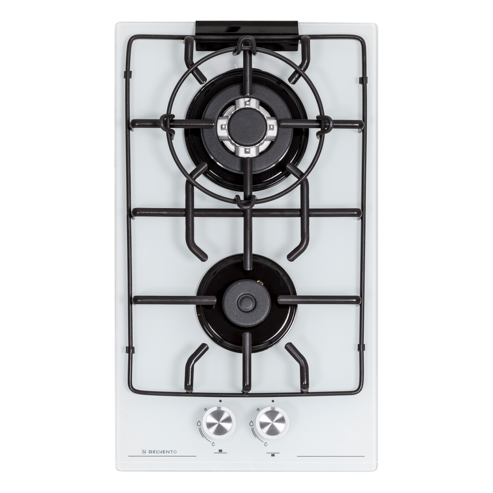Изображение товара Газовая варочная панель Delvento V30H20C001 30 см 2 конфорки белое стекло