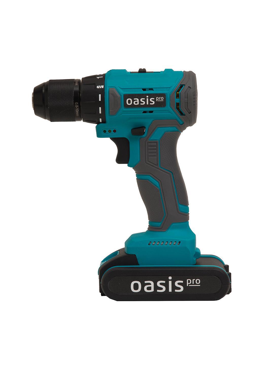 Изображение товара Дрель-шуруповерт аккумуляторная бесщеточная Oasis ASB-21V PRO (J), 21 В Li-Ion 2x2 Ач