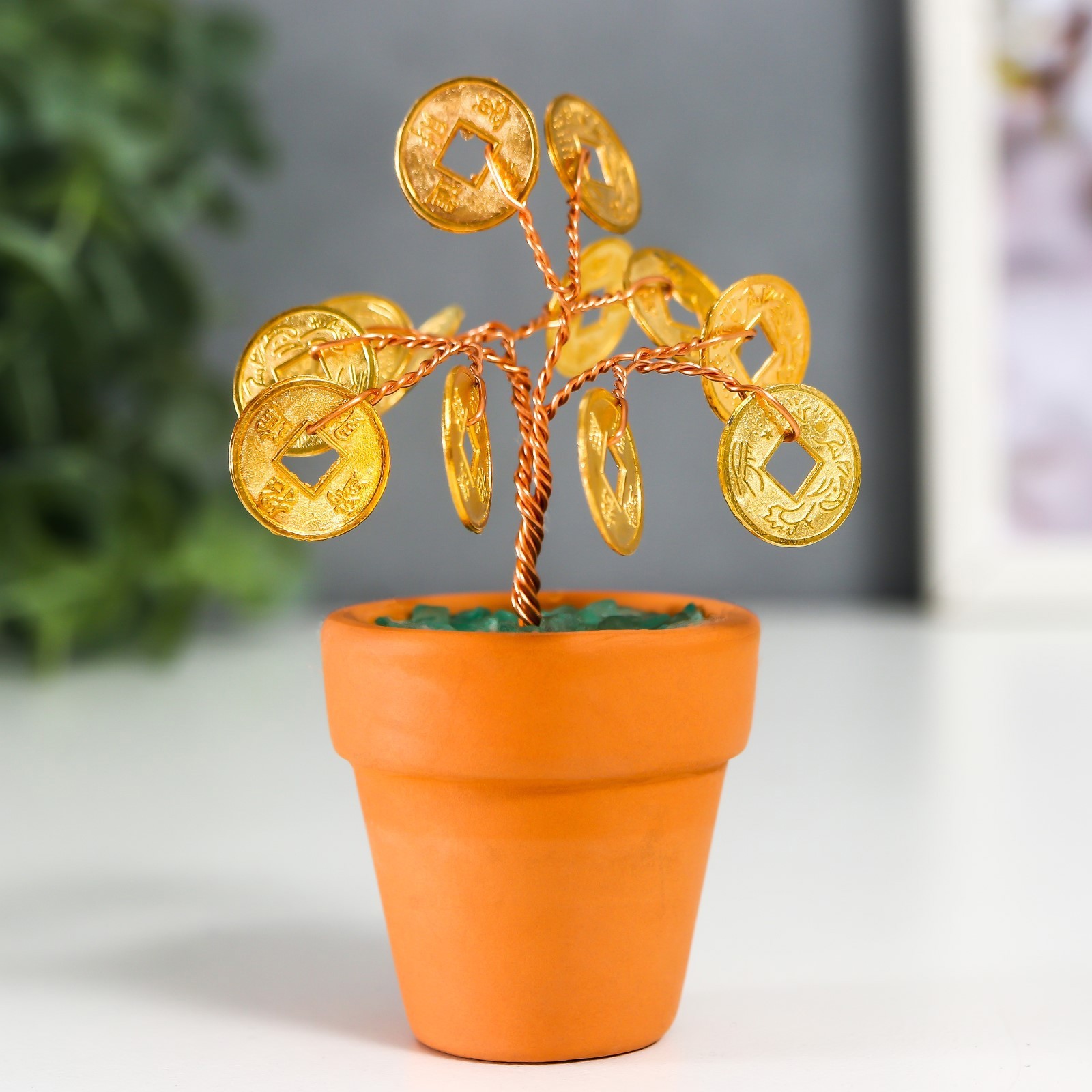 Изображение товара Сувенир "Денежное дерево в горшочке" 12 монет 9x3.7x3.7 см