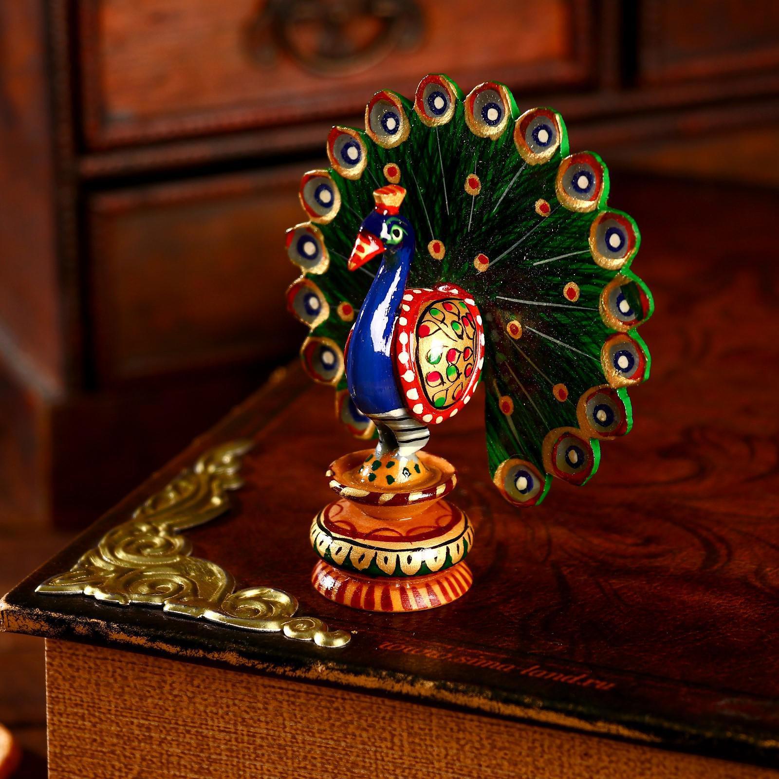 Изображение товара Сувенир "Павлин" дерево 8.5x10x3 см