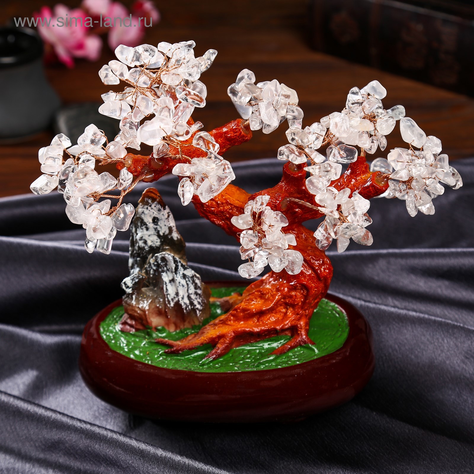 Изображение товара Сувенир бонсай "Денежное дерево с горным хрусталём" 204 шт 23x25x13 см