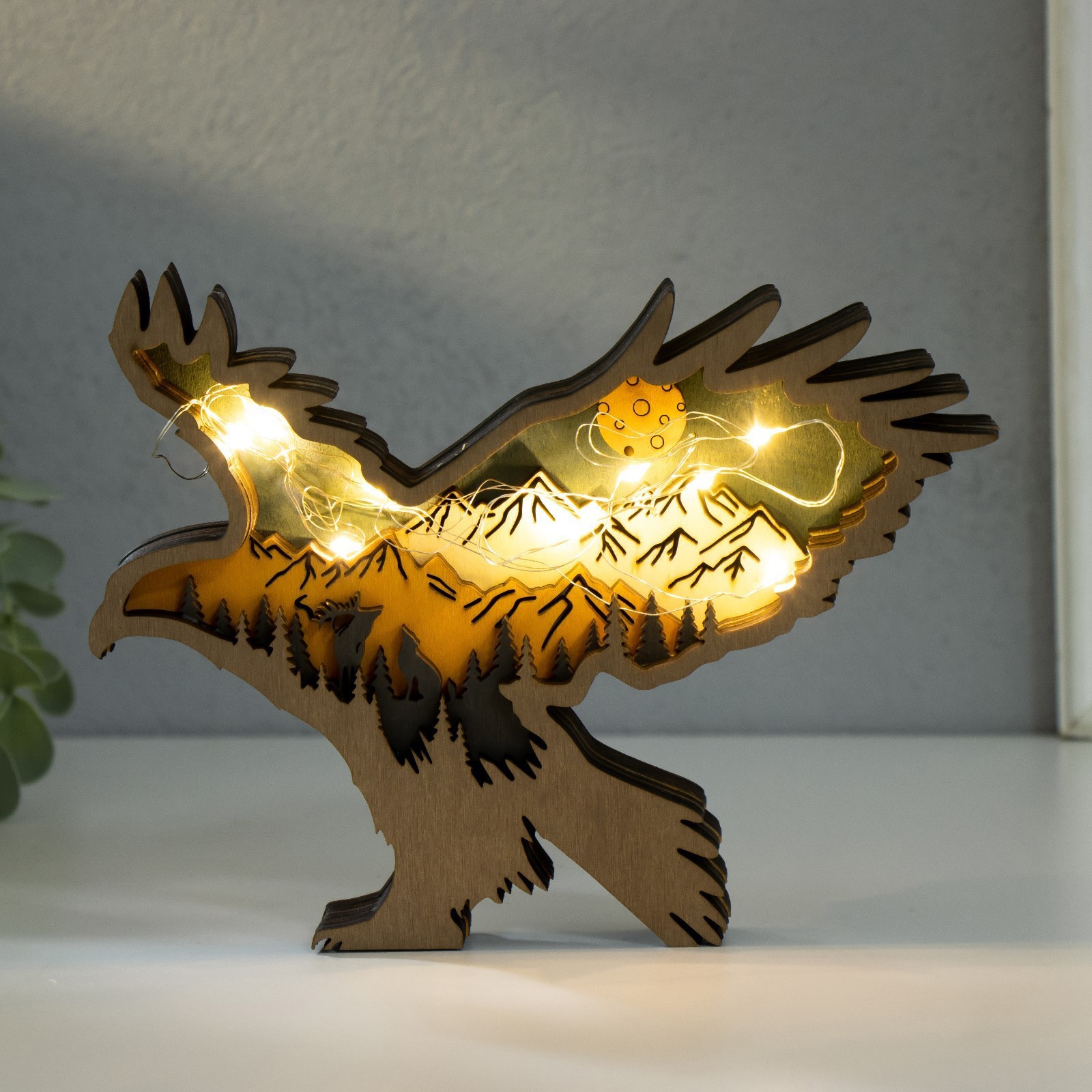 Изображение товара Сувенир с подсветкой "Горный орёл" 18x14 см