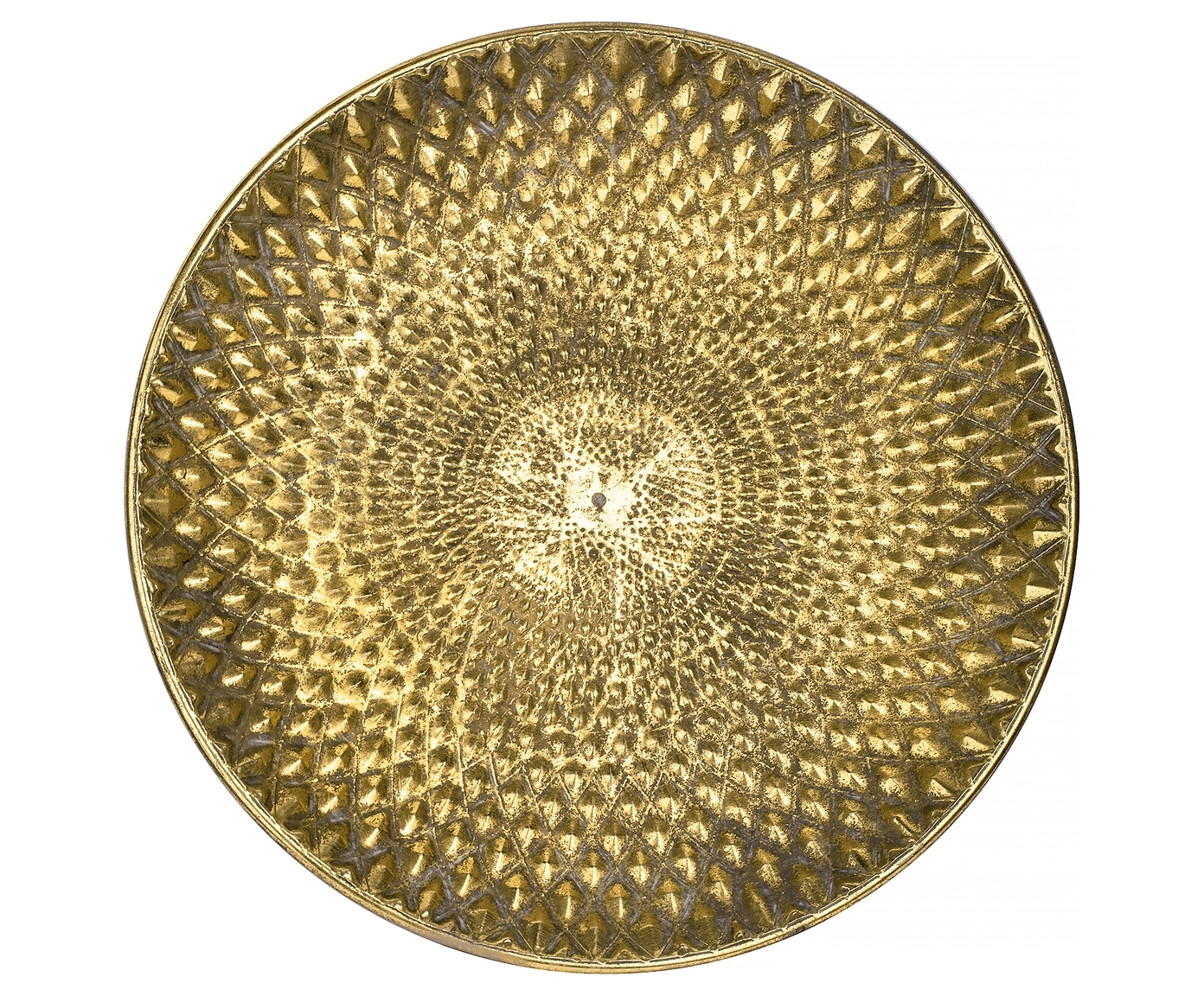 Изображение товара Блюдо Гласар 57-162 — декоративная накладка для забора в золотистом исполнении